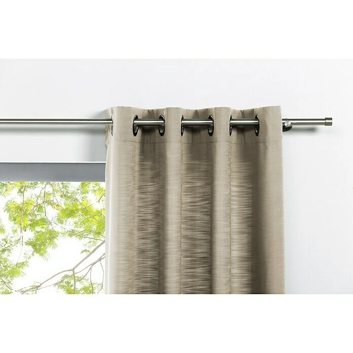 BAUHAUS Ösenschal Leinen-Look B X H: 135 X 300 Cm, 100 % Polyester, Beige 4 BAUHAUS Ösenschal Leinen-Look B X H: 135 X 300 Cm, 100 % Polyester, Beige – Bild 2