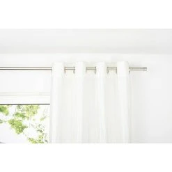 BAUHAUS Ösenschal Stream B X H: 135 X 300 Cm, 100 % Polyester, Weiß