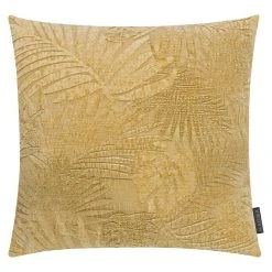 BAUHAUS Kissen Jacquard Floral, Senf, 50 X 50 Cm, Vorderseite: 64 % Viskose, 36 % Baumwolle