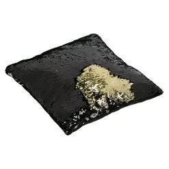 BAUHAUS Kissen Pailletten Schwarz/Gold, 35 X 35 Cm, 100 % Polyester -BAUHAUS Shop 12 114