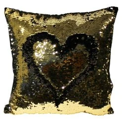 BAUHAUS Kissen Pailletten Schwarz/Gold, 35 X 35 Cm, 100 % Polyester -BAUHAUS Shop 12 118