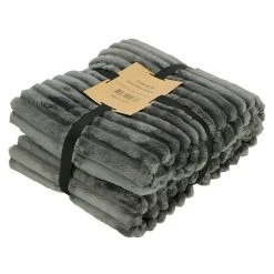 BAUHAUS Decke Tinka Charcoal Grey, 200 X 150 Cm, 100 % Polyester -BAUHAUS Shop 12 1192