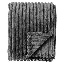 BAUHAUS Decke Tinka Charcoal Grey, 200 X 150 Cm, 100 % Polyester -BAUHAUS Shop 12 1193