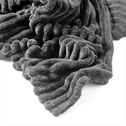 BAUHAUS Decke Tinka Charcoal Grey, 200 X 150 Cm, 100 % Polyester -BAUHAUS Shop 12 1195