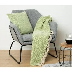 BAUHAUS Kissen Zigzag Grün, 45 X 45 Cm, 100 % Baumwolle -BAUHAUS Shop 12 1204