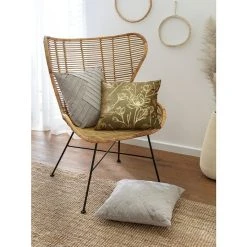 BAUHAUS Kissen Fiona Military Olive, 45 X 45 Cm, 100 % Polyester -BAUHAUS Shop 12 1242