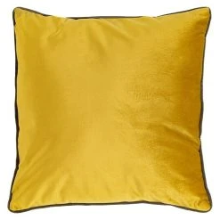 BAUHAUS Elbersdrucke Kissen Velvet Curry, 45 X 45 Cm, 100 % Polyester