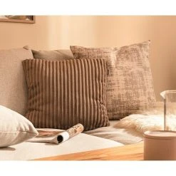 BAUHAUS Kissen Vintage Velvet Hellbeige, 50 X 50 Cm, 100 % Polyester -BAUHAUS Shop 12 1372