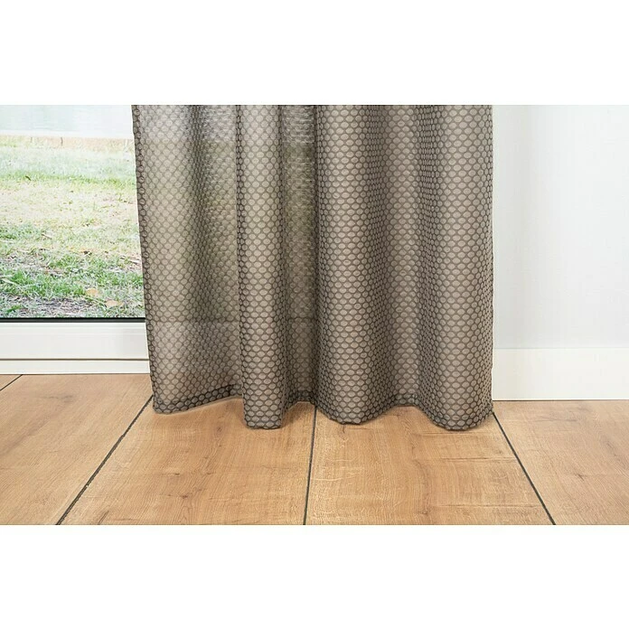 BAUHAUS Ösenschal Dot B X H: 135 X 300 Cm, 100 % Polyester, Taupe 4 BAUHAUS Ösenschal Dot B X H: 135 X 300 Cm, 100 % Polyester, Taupe – Bild 2