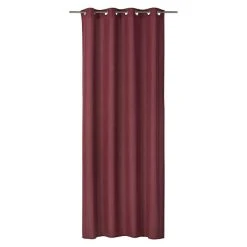 BAUHAUS Elbersdrucke Ösenschal Lino Bordeaux, 140 X 255 Cm, 100 % Polyester