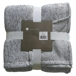 BAUHAUS Decke Melange Light Grey, 170 X 130 Cm