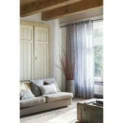 BAUHAUS Rasch Home Ösenschal Safari 140 X 255 Cm, 66 % Polyester, 34 % Leinen, Blau -BAUHAUS Shop 12 1496