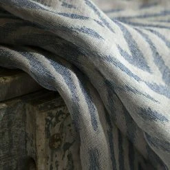 BAUHAUS Rasch Home Ösenschal Safari 140 X 255 Cm, 66 % Polyester, 34 % Leinen, Blau -BAUHAUS Shop 12 1497