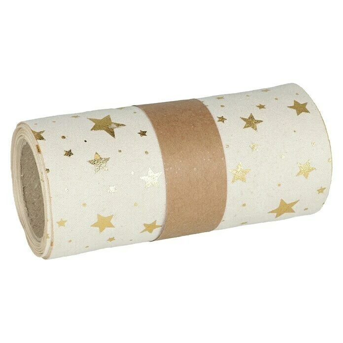 BAUHAUS Dekostoff Beige/Gold, 300 X 12 Cm 3 BAUHAUS Dekostoff Beige/Gold, 300 X 12 Cm – Bild 2