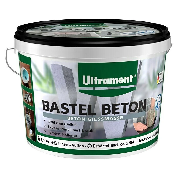 BAUHAUS Ultrament Beton-Gießmasse Bastel Beton Hellgrau, 3,5 Kg 3 BAUHAUS Ultrament Beton-Gießmasse Bastel Beton Hellgrau, 3,5 Kg