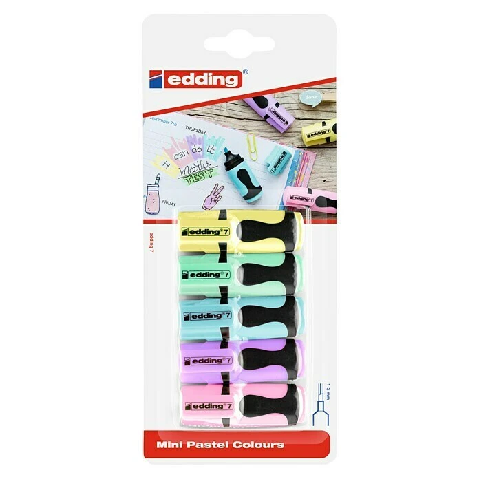 BAUHAUS Edding Textmarker-Set Pastell 5 Stk., Mehrfarbig, 1 Mm - 3 Mm, Keilspitze 2 BAUHAUS Edding Textmarker-Set Pastell 5 Stk., Mehrfarbig, 1 Mm - 3 Mm, Keilspitze