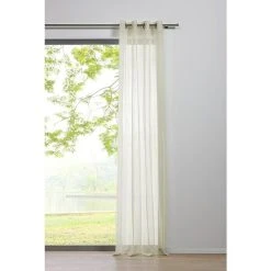 BAUHAUS Ösenschal Transparent B X H: 135 X 300 Cm, 100 % Polyester, Ecru