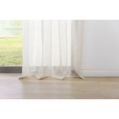 BAUHAUS Ösenschal Transparent B X H: 135 X 300 Cm, 100 % Polyester, Ecru -BAUHAUS Shop 12 161