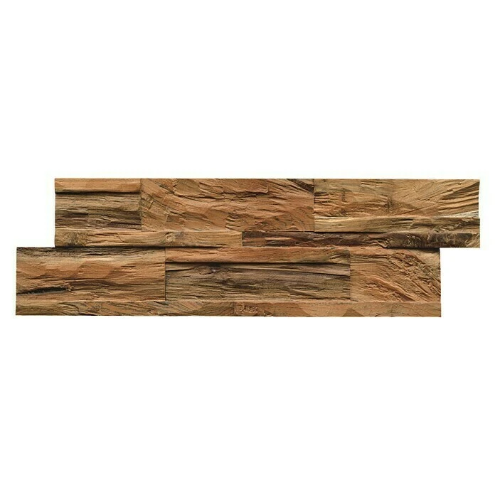 BAUHAUS Indo Holzpaneel 3D Wall Diamondwood Nature Teak, 555 X 180 X 10 Mm, 10 Paneele 3 BAUHAUS Indo Holzpaneel 3D Wall Diamondwood Nature Teak, 555 X 180 X 10 Mm, 10 Paneele