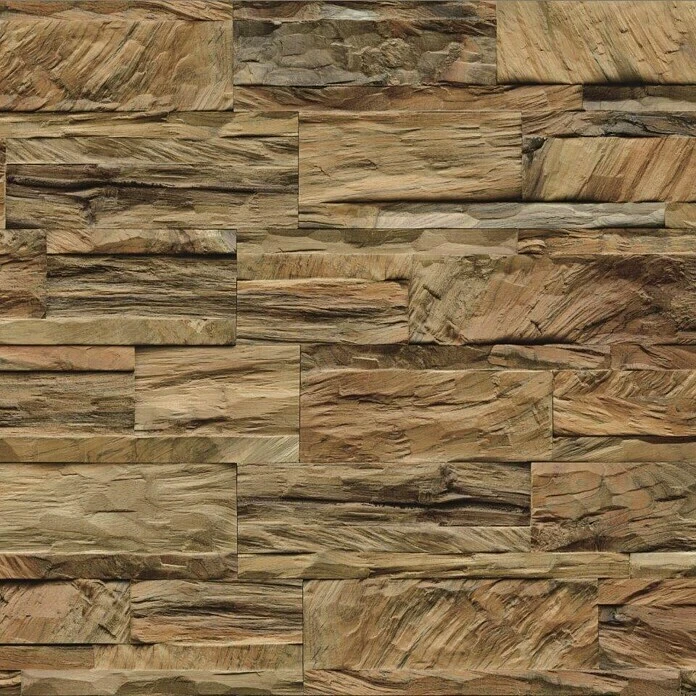 BAUHAUS Indo Holzpaneel 3D Wall Diamondwood Nature Teak, 555 X 180 X 10 Mm, 10 Paneele 4 BAUHAUS Indo Holzpaneel 3D Wall Diamondwood Nature Teak, 555 X 180 X 10 Mm, 10 Paneele – Bild 2