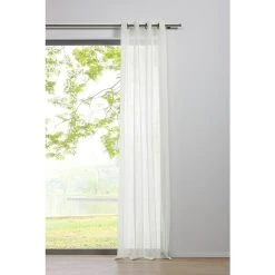 BAUHAUS Ösenschal Transparent B X H: 135 X 245 Cm, 100 % Polyester, Weiß