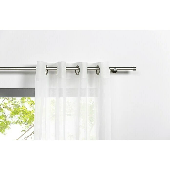 BAUHAUS Ösenschal Transparent B X H: 135 X 245 Cm, 100 % Polyester, Weiß 4 BAUHAUS Ösenschal Transparent B X H: 135 X 245 Cm, 100 % Polyester, Weiß – Bild 2