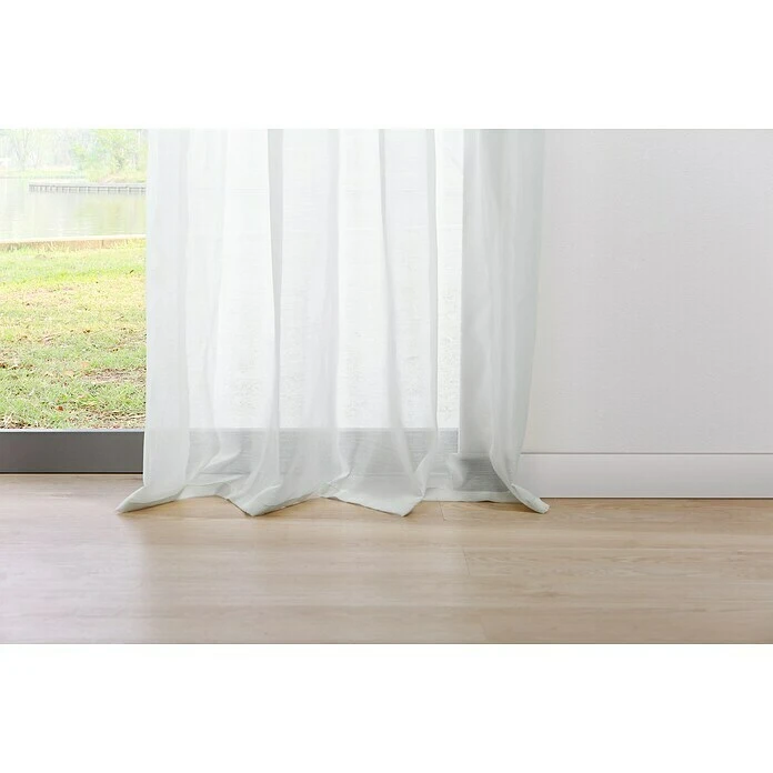 BAUHAUS Ösenschal Transparent B X H: 135 X 245 Cm, 100 % Polyester, Weiß 5 BAUHAUS Ösenschal Transparent B X H: 135 X 245 Cm, 100 % Polyester, Weiß – Bild 3