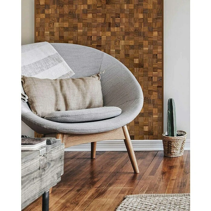 BAUHAUS Wodewa Holzmosaik 50 Nussbaum 300 X 300 Mm, Stärke: 2 Mm - 6 Mm, 1 Matte 6 BAUHAUS Wodewa Holzmosaik 50 Nussbaum 300 X 300 Mm, Stärke: 2 Mm - 6 Mm, 1 Matte – Bild 4