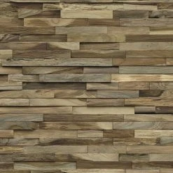 BAUHAUS Indo Holzpaneel 3D Wall Elegance Nature Teak, 500 X 200 X 10 Mm, 10 Paneele -BAUHAUS Shop 12 1775