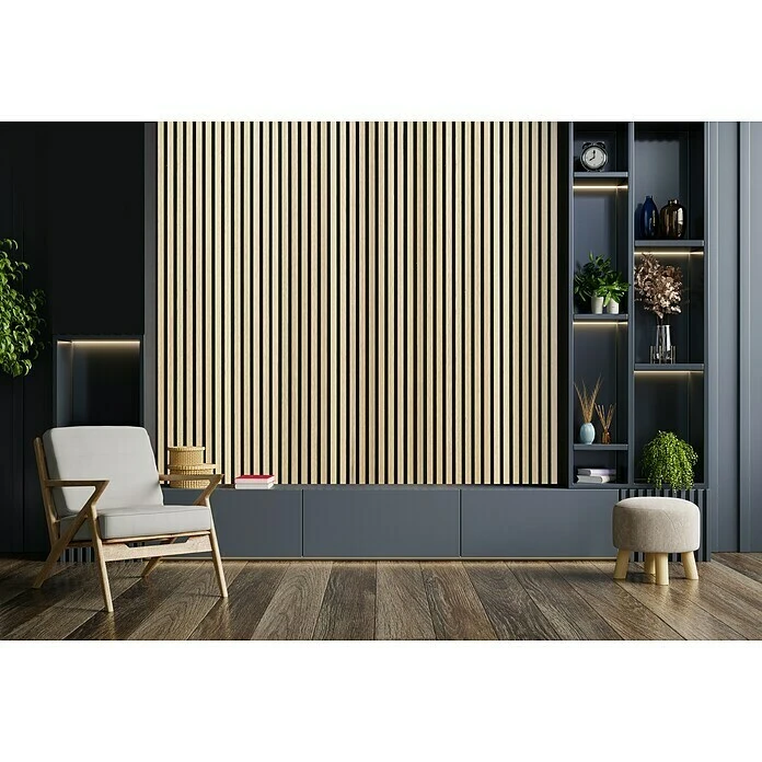 BAUHAUS FibroTech Akustikpaneel Basic Ash, 2.440 X 605 X 22 Mm, 1 Paneel 8 BAUHAUS FibroTech Akustikpaneel Basic Ash, 2.440 X 605 X 22 Mm, 1 Paneel – Bild 6