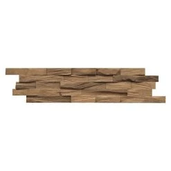 BAUHAUS Indo Holzpaneel 3D Wall Beachwood Nature Walnuss, 610 X 150 X 10 Mm, 10 Paneele