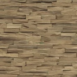 Alternative view of BAUHAUS Indo Holzpaneel 3D Wall Beachwood Nature Walnuss, 610 X 150 X 10 Mm, 10 Paneele