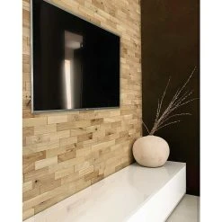 BAUHAUS Wodewa Echtholzriemchen 200 Eiche Rustikal 200 X 50 Mm, Stärke: 2 Mm - 6 Mm, 1 M², Strukturiert Unbehandelt -BAUHAUS Shop 12 1932