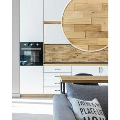 BAUHAUS Wodewa Echtholzriemchen 200 Eiche Rustikal 200 X 50 Mm, Stärke: 2 Mm - 6 Mm, 1 M², Strukturiert Unbehandelt -BAUHAUS Shop 12 1934