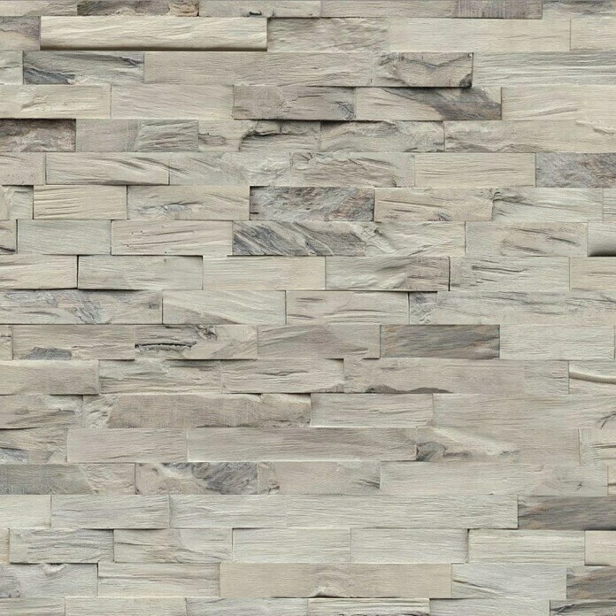 BAUHAUS Indo Holzpaneel 3D Wall Beachwood Sun Bleached Hevea, 610 X 150 X 10 Mm, 10 Paneele 4 BAUHAUS Indo Holzpaneel 3D Wall Beachwood Sun Bleached Hevea, 610 X 150 X 10 Mm, 10 Paneele – Bild 2