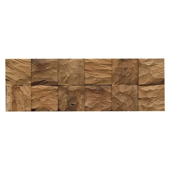 BAUHAUS Indo Holzpaneel 3D Wall Diamondwood Cube Nature Teak, 552 X 184 X 10 Mm, 10 Paneele 3 BAUHAUS Indo Holzpaneel 3D Wall Diamondwood Cube Nature Teak, 552 X 184 X 10 Mm, 10 Paneele
