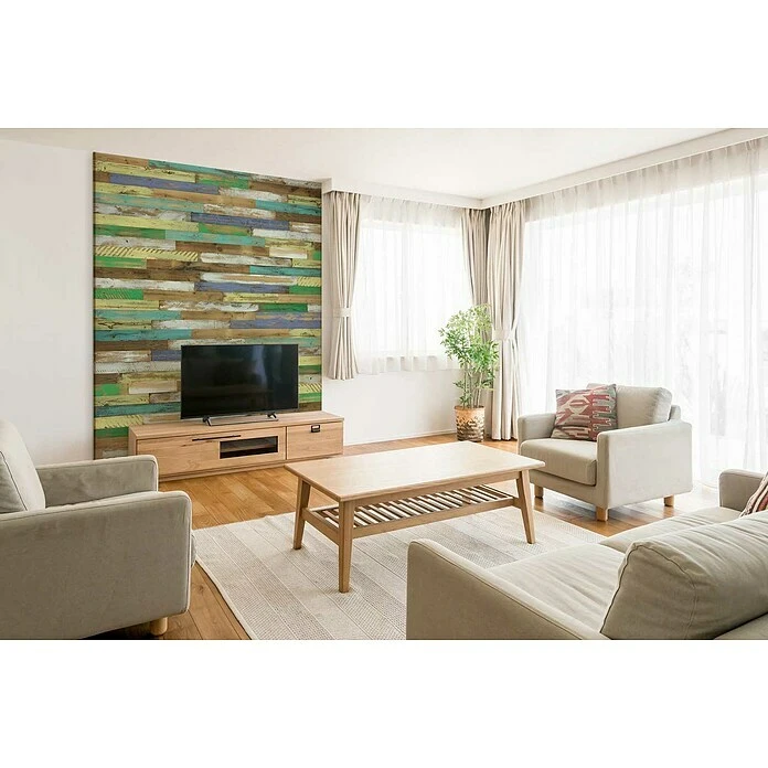 BAUHAUS Wodewa Echtholzriemchen 1000 Altholz Colour Mix 1.000 X 100 Mm, Stärke: 6 Mm - 8 Mm, 1 M², Verklebung 6 BAUHAUS Wodewa Echtholzriemchen 1000 Altholz Colour Mix 1.000 X 100 Mm, Stärke: 6 Mm - 8 Mm, 1 M², Verklebung – Bild 4