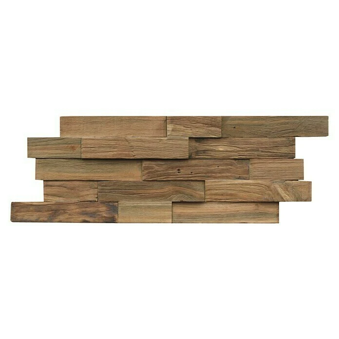BAUHAUS Indo Holzpaneel 3D Wall Nature Teak, 500 X 200 X 10 Mm, 10 Paneele 3 BAUHAUS Indo Holzpaneel 3D Wall Nature Teak, 500 X 200 X 10 Mm, 10 Paneele