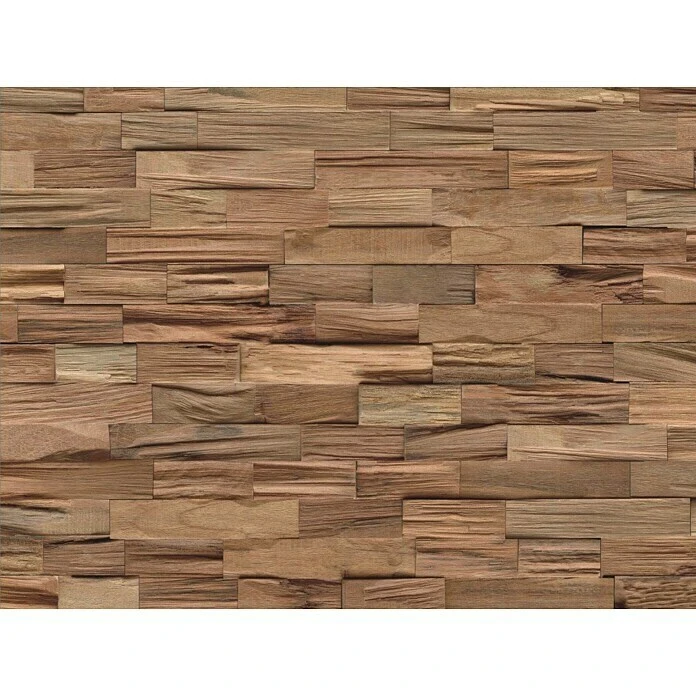 BAUHAUS Indo Holzpaneel 3D Wall Nature Bangkirai, 500 X 200 X 18 Mm, 5 Paneele 4 BAUHAUS Indo Holzpaneel 3D Wall Nature Bangkirai, 500 X 200 X 18 Mm, 5 Paneele – Bild 2
