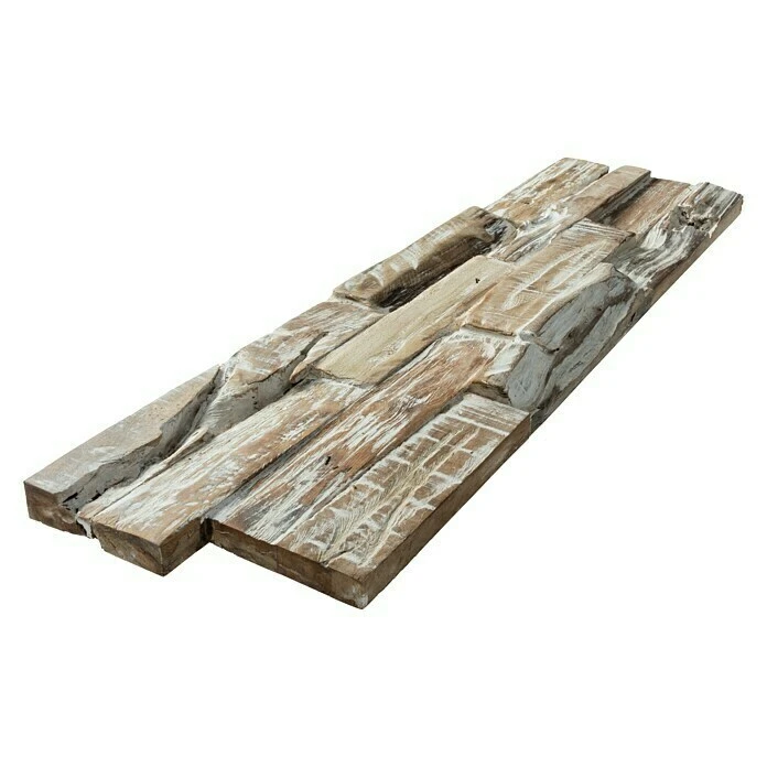 BAUHAUS Holzpaneel Rustic White Teak, 510 X 140 X 20 Mm, 2 Paneele 3 BAUHAUS Holzpaneel Rustic White Teak, 510 X 140 X 20 Mm, 2 Paneele