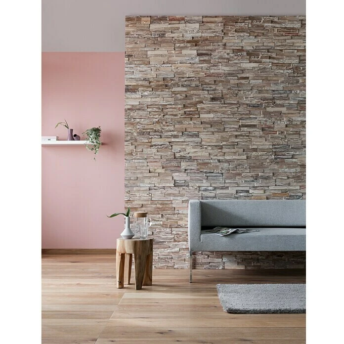 BAUHAUS Holzpaneel Rustic White Teak, 510 X 140 X 20 Mm, 2 Paneele 5 BAUHAUS Holzpaneel Rustic White Teak, 510 X 140 X 20 Mm, 2 Paneele – Bild 3