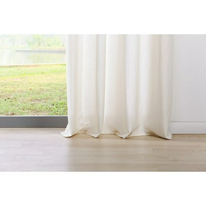 BAUHAUS Ösenschal Mood B X H: 135 X 300 Cm, 100 % Polyester, Ecru 5 BAUHAUS Ösenschal Mood B X H: 135 X 300 Cm, 100 % Polyester, Ecru – Bild 3