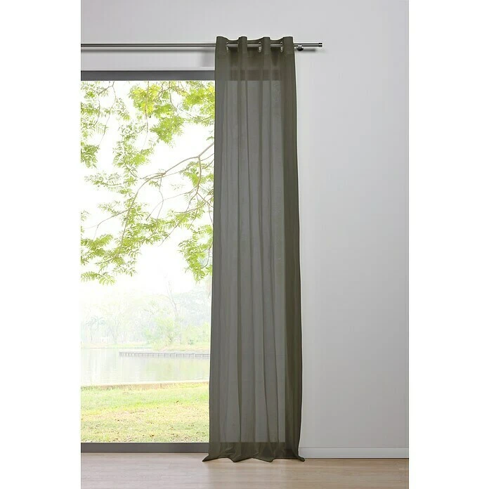 BAUHAUS Ösenschal Transparent B X H: 135 X 245 Cm, 100 % Polyester, Grau 3 BAUHAUS Ösenschal Transparent B X H: 135 X 245 Cm, 100 % Polyester, Grau
