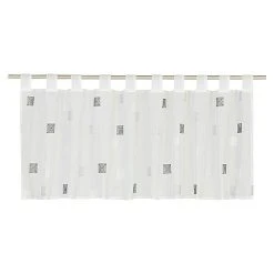 BAUHAUS Elbersdrucke Bistrogardine Quadro 140 X 48 Cm, 100 % Polyester, Schwarz/Weiß