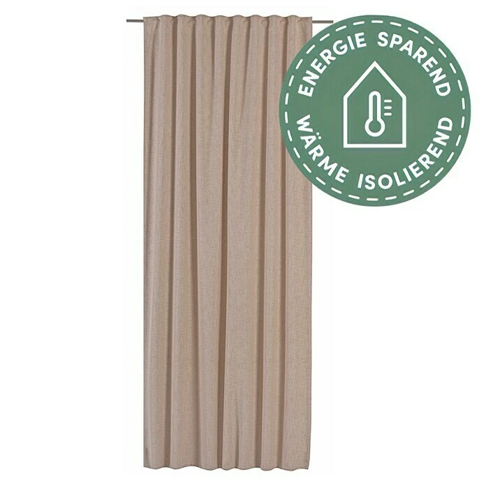 BAUHAUS Elbersdrucke Verdunkelungsvorhang Sundown Beige, B X H: 140 X 255 Cm, 100% Polyester 3 BAUHAUS Elbersdrucke Verdunkelungsvorhang Sundown Beige, B X H: 140 X 255 Cm, 100% Polyester