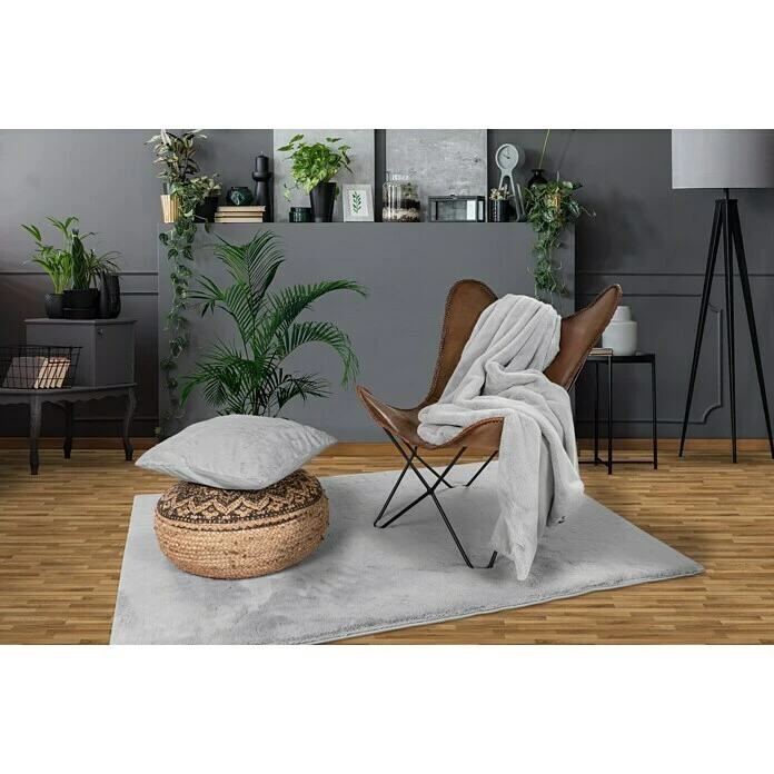 BAUHAUS Kissen Happy Silber, 48 X 48 Cm, 100 % Polyester 8 BAUHAUS Kissen Happy Silber, 48 X 48 Cm, 100 % Polyester – Bild 6