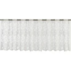 BAUHAUS Elbersdrucke Bistrogardine Duchesse 160 X 45 Cm, 100 % Polyester, Floral, Weiß