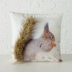 BAUHAUS Kissen Kalle Dunkelbraun/Hellbraun, 45 X 45 Cm, 100 % Polyester