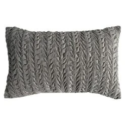 BAUHAUS Kissen Smock Grau, 30 X 50 Cm, 100 % Baumwolle