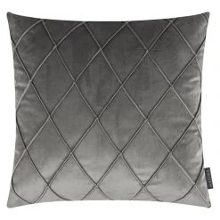 BAUHAUS Kissen Samt II Grau, 50 X 50 Cm, 100 % Polyester